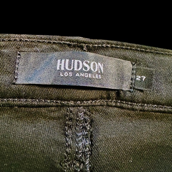 NWOT Hudson Jeans ‘Barbara High-Rise Super Skinny Ankle Jean’ in “Noir Coated” - Picture 4 of 16
